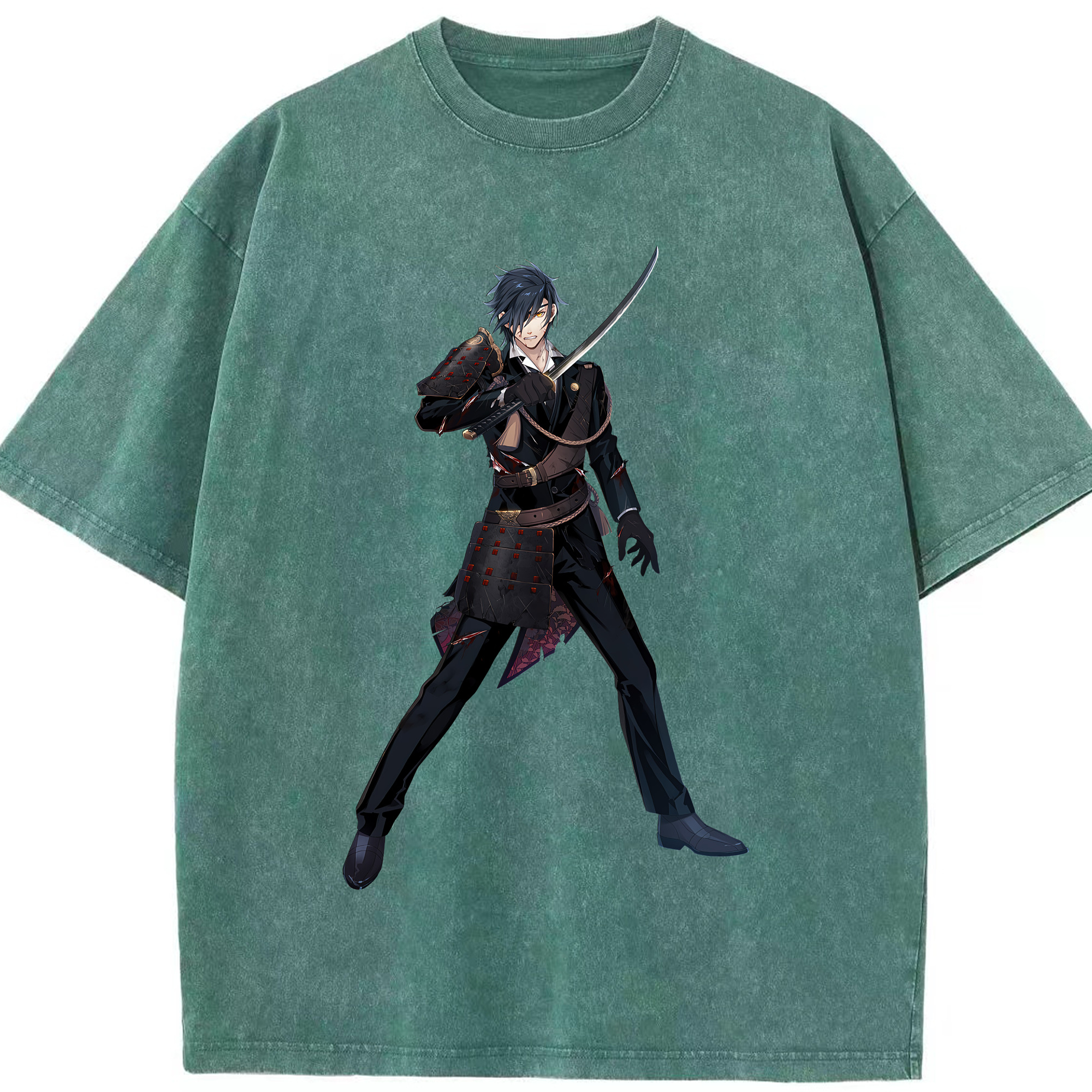 （画像用） 刀剣乱舞 Touken Ranbu 綿100% ヴィンテージ風 半袖Tシャツ（フロントプリント）
